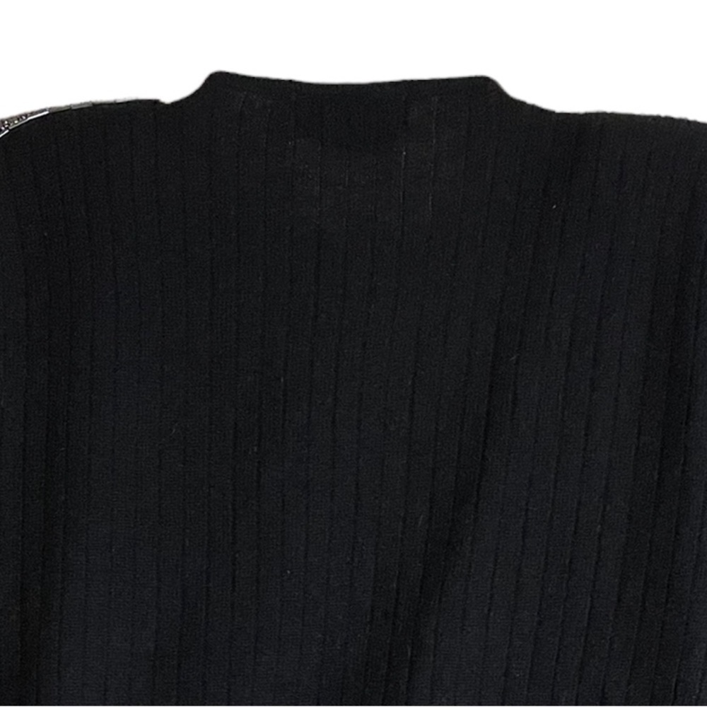 Into the night embellished  Knit Top vneck long sleeve sweatshirt sweater - Picture 11 of 15